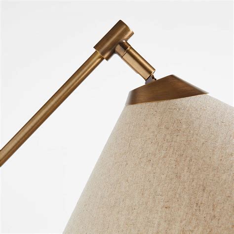 Crate & Barrel Avant Metal Articulating Floor Lamp With Fabric 